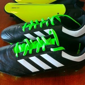 Adidas soccer shoes Nike shin guards